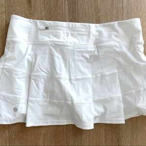 NEW Lululemon Pace Rival Skirt, White, size 10